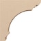Ekena Millwork 4"W x 16"D x 16"H Thin Hughes Rough Cedar Woodgrain TimberThane Corbel, Primed Tan CORUR04X16X16HUGRCPR - alternate 2